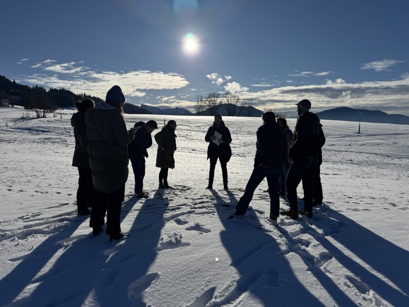 Winterwanderung in den Alpen